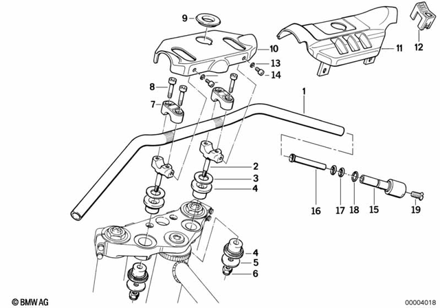 32712308045 - Steering: Clamping Support, Bottom -  for BMW-Motorrad Image