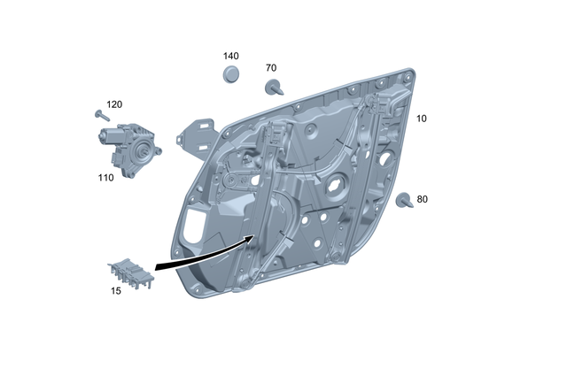 2139069901 - Driver Door: Gear Motor for Mercedes-Benz Image image