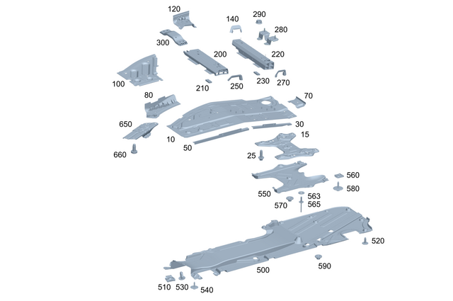 1976120011 - Substructure: Threaded Plate for Mercedes-Benz: AMG GT, AMG GT 43, AMG GT 55, AMG GT 63 Pro, AMG GT Black Series, AMG GT C, AMG GT R, AMG GT S, SL43 AMG, SL55 AMG, SL63 AMG, SL63 AMG S E Performance, SLS AMG Image image