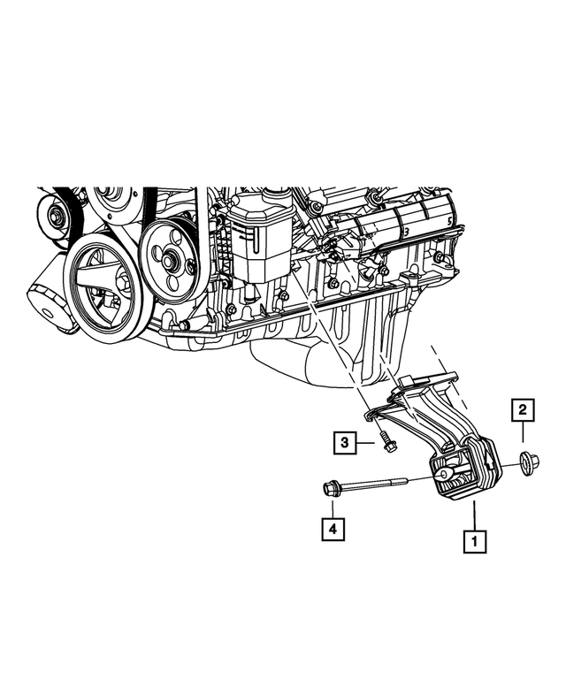 « 6508081AA – 6.1L Gas; Engine : Tête Collerette Hexagonale Boulon, Montage Du Côté Droit pour Mopar Image »