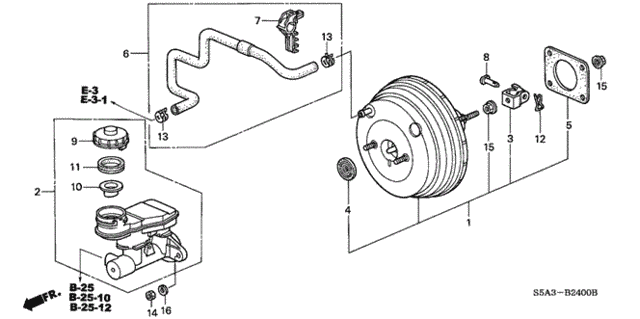 Brake Master Cylinder  - Master Power (1) for 2001 Honda Civic #0