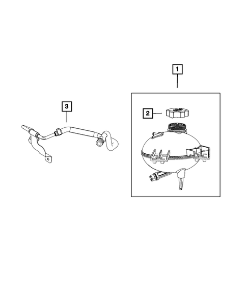 Engine Coolant Reservoir (Bottle) for 2022 Fiat 500X #0
