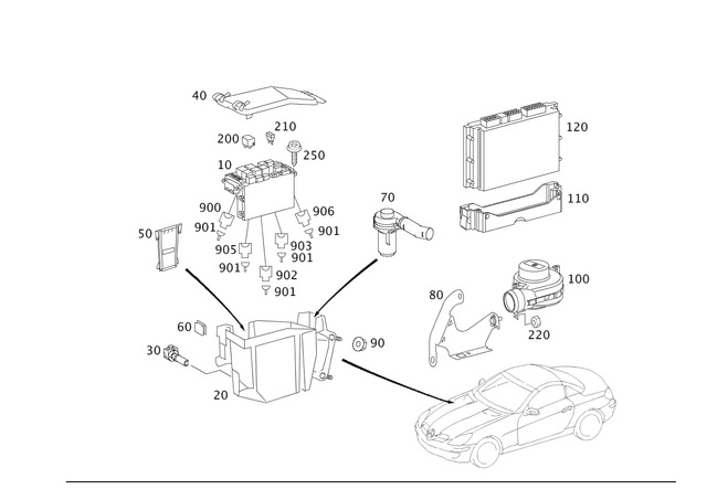25421319 - Electrical Equipment and Instruments: Relay for Mercedes-Benz Image image