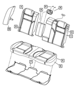 1US85HLLAA - Interior Trim: Rear Seat Back Cover for Mopar Image