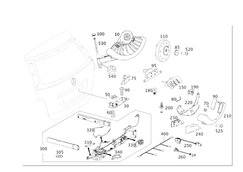 Spare Wheel Carrier for 2002 Mercedes-Benz ML500 #0