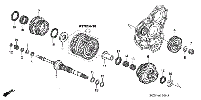 AT Mainshaft (5AT) for 2004 Honda Odyssey #0