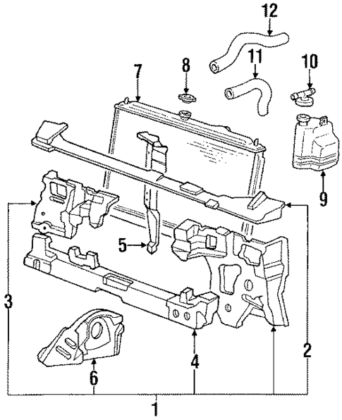 Radiator & Components for 1992 Mitsubishi Galant #0
