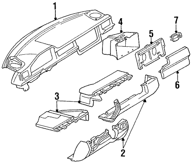 12468096875070 - Body: Instrument Panel for Mercedes-Benz Image