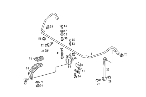 Rear Torsion Bar & Height Control Valve Used Self-Levellingdevice for 1985 Mercedes-Benz 300D #0