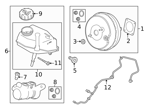 Master Cylinder - Components On Dash Panel for 2018 Land Rover Discovery Sport #0