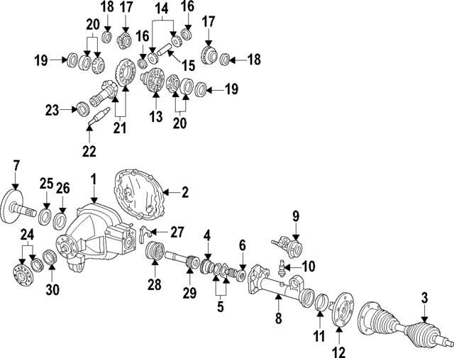 F75Z3N139KT - Front Drive Axle: Shaft Gear for Ford: F-150, F-150 Heritage, F-250, F-250 HD, F-250 Super Duty Image