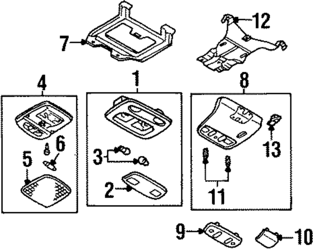 264307J108 - Body: Dome Lamp Assembly for INFINITI: G20 Image