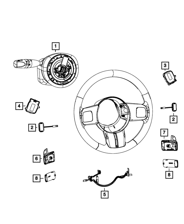 5RQ10DX9AC - Electrical: Radio Control Switch, Right for Mopar Image
