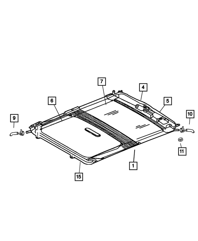 « 5102331AA – Body Sheet Metal Except Doors : Toit Ouvrant Module pour Mopar Image »