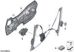 51339482279 - : Window Lifter Without Motor, Front Left for BMW Image