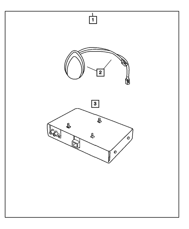 82208881AA - Mopar Accessories - Component Parts: Satelite Receiver for Mopar Image image