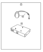 82208881AA - Mopar Accessories - Component Parts: Satelite Receiver for Chrysler: 300, PT Cruiser | Dodge: Dakota, Magnum, Ram 1500, Ram 2500, Ram 3500 | Jeep: Commander, Grand Cherokee Image