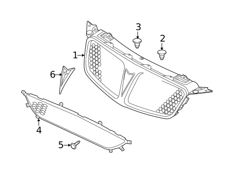 Grille & Components for 2009 Pontiac G3 #0