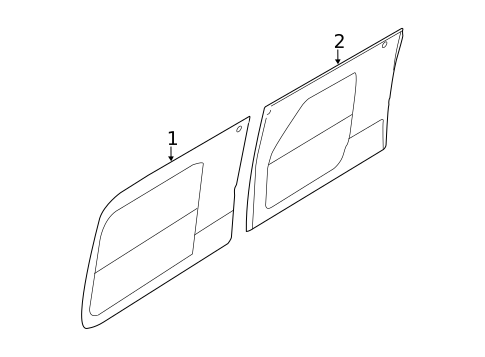 Glass - Side Door for 2022 Ford Transit-350 HD #1