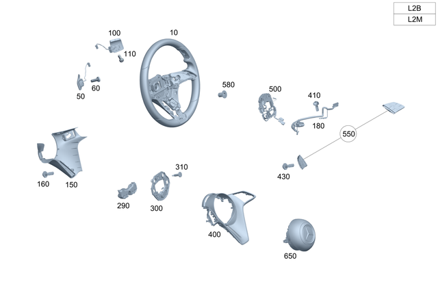 994600309 - Steering: Steering Wheel for Mercedes-Benz: 300C, 300CD, AMG GT 43, AMG GT 53, AMG GT 55, AMG GT 63, AMG GT 63 Pro, AMG GT 63 S, AMG GT 63 S E Performance, C300, C43 AMG, C63 AMG S E Performance, CLE300, CLE450, CLE53 AMG, E300, E350, E43 AMG, E53 AMG, E63 AMG S, EQE 350, EQE 350 SUV, EQE 350+, EQE 350+ SUV, EQE 500, EQE 500 SUV, EQE AMG, EQE AMG SUV, EQS 450, EQS 450+, EQS 580, EQS AMG, G500, G550, G580, G63 AMG, GLC300, GLC350e, GLC43 AMG, GLC63 AMG S E Performance, GLE350, GLE450, GLE450e, GLE53 AMG, GLE580, GLE63 AMG S, GLS450, GLS580, GLS63 AMG, Maybach GLS600, S500, S63 AMG E Performance, SL43 AMG, SL55 AMG, SL63 AMG, SL63 AMG S E Performance Image image