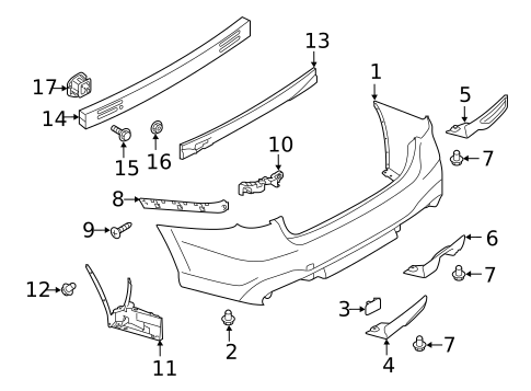 Bumper & Components - Rear for 2021 Subaru Legacy #0