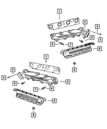 53013856AC - 5.7LGas; Engine: Exhaust Manifold Shield, Right Side for Mopar Image