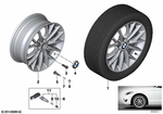 36316796205 - Wheels: Disc Wheel, Light Alloy, Reflexsilber for BMW: 228i, 228iX, 230i, 230iX, M235i, M235iX, M240i, M240iX Image image