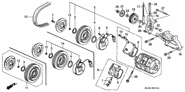 A/C Compressor (2) for 1998 Acura NSX #0