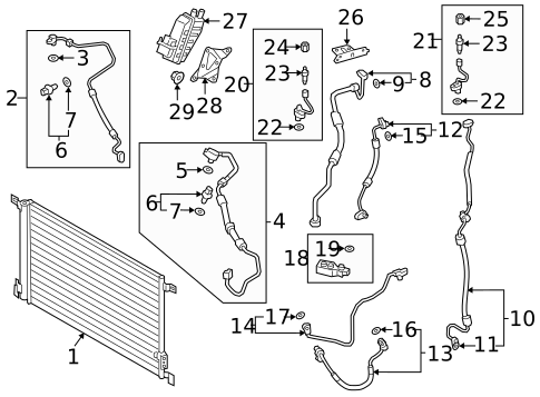 A/C Condenser & Evaporator for 2022 Audi e-tron S #0