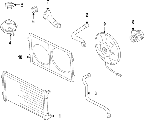 Radiator & Components for 2009 Volkswagen Jetta #2