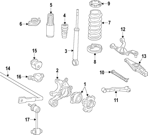 Rear Suspension for 2006 Hyundai Sonata #0