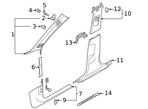 Interior Trim - Pillars for 2022 Audi RS5 Sportback #0