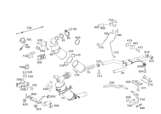 2035453828 - Exhaust System: Plug for Mercedes-Benz Image image