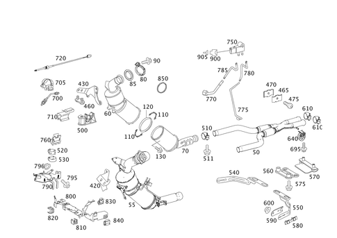 Exhaust System for Eight-Cylinder Diesel Vehicles for 2012 Mercedes-Benz S400 #0