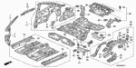 65715SDNA01ZZ - Body/Air Conditioning: GUSSET, L. MIDDLE FLOOR for Honda Image