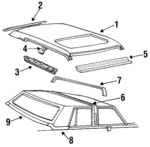 EOVY6650202A - Body: Roof Panel for Lincoln: Town Car Image