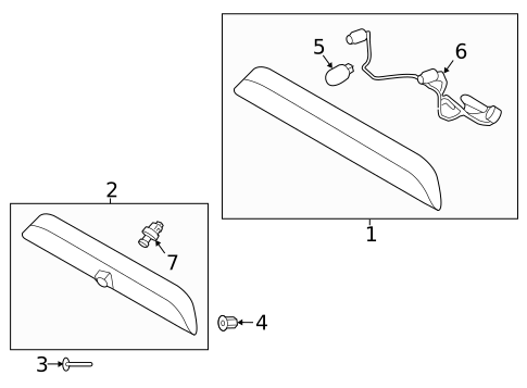 High Mounted Stop Lamp for 2018 Ford F-350 Super Duty #0