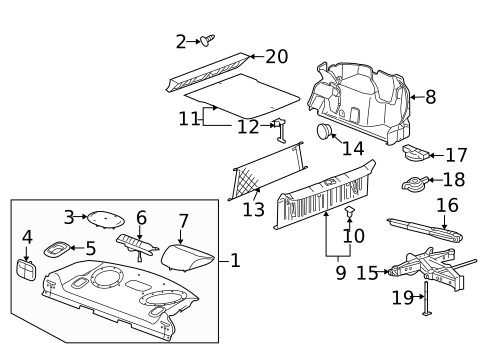 Interior Trim - Rear Body for 2006 Pontiac G6 #1