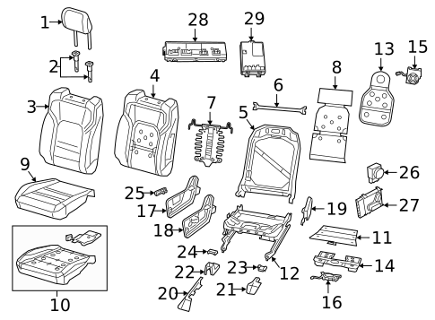 Passenger Seat Components for 2020 Ram 1500 #0