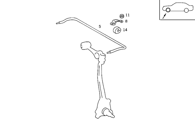 1263234865 - Springs, Suspension and Hydraulics: Torsion Bar for Mercedes-Benz: 280S, 280SE, 280SEL, 300SE, 300SEL, 380SE, 380SEC, 380SEL, 560SEC, 560SEL Image image