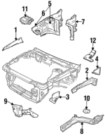 22584129 - Body: Apron Reinforced for Buick: Skylark | Chevrolet: Beretta, Corsica | Oldsmobile: Achieva | Pontiac: Grand Am Image image