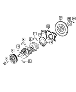 6509338AA - 3.6L Gas; Engine: Hex Flange Head Bolt, Mounting for Mopar Image