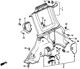 Side Lining for 1985 Honda Civic #0