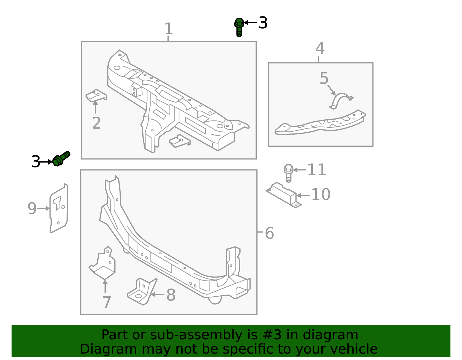 Mu001081 MU001009 - Upper Tie Bar Bolt 2007-2025 Mitsubishi | Mitsubishi Direct ...