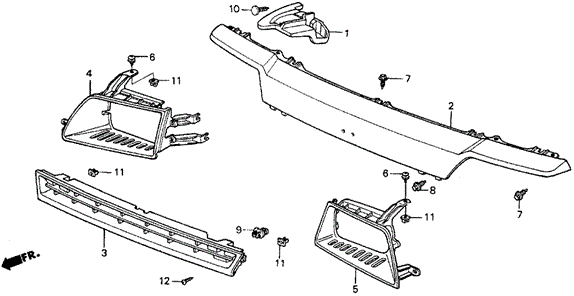 Front Grille for 1987 Honda Civic #0