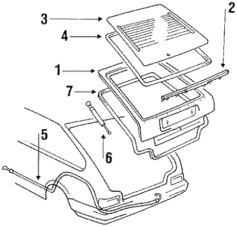 Lift Gate for 1986 Chevrolet Nova #0