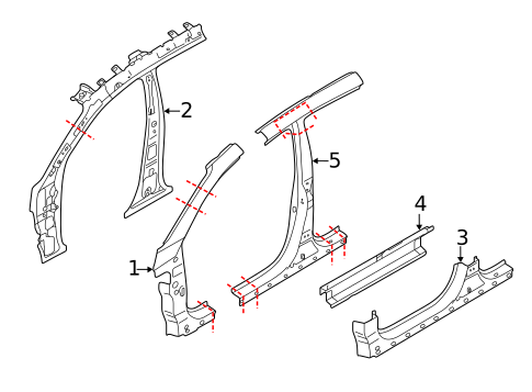 Hinge Pillar for 2016 Kia Sportage #0