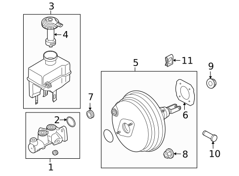Master Cylinder - Components On Dash Panel for 2011 Land Rover LR4 #0