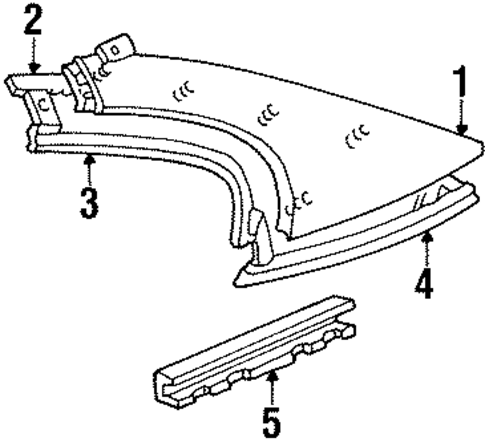 Exterior Trim - Quarter Panel for 1996 Ford Mustang #0