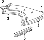 F4ZZ6351797A - Body: Upper Molding Seal for Ford Image